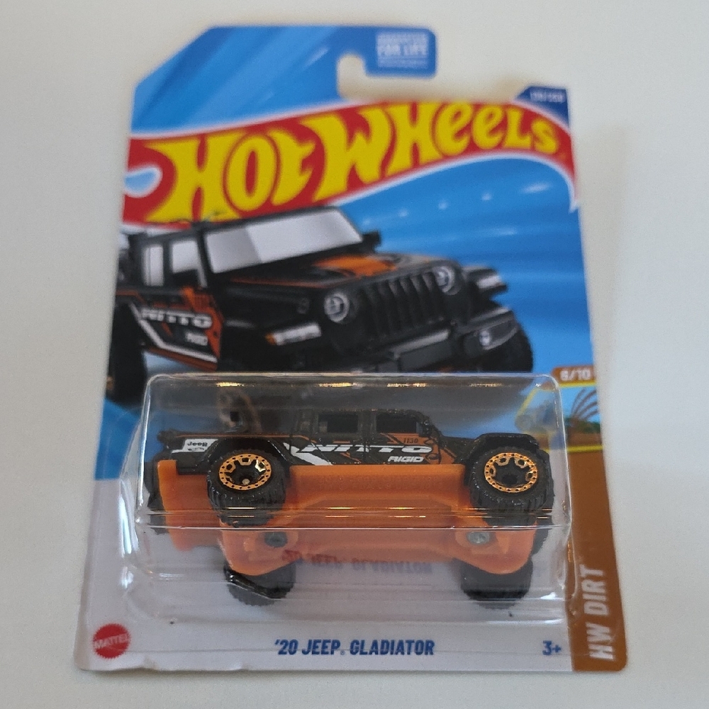 Hot Wheels '20 Jeep Gladiator Toy Car - Black and Orange HW Dirt